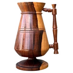Vintage Turned Wood Pitcher