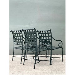 Brown Jordan “Florentine” Aluminum Outdoor Armchairs - Set of Four