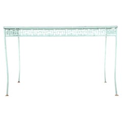 Vintage Meadowcraft Outdoor Dining Table with Greek Key Pattern