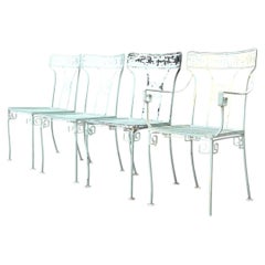 Vintage Meadowcraft Greek Key Outdoor Dining Chairs - Set of Four