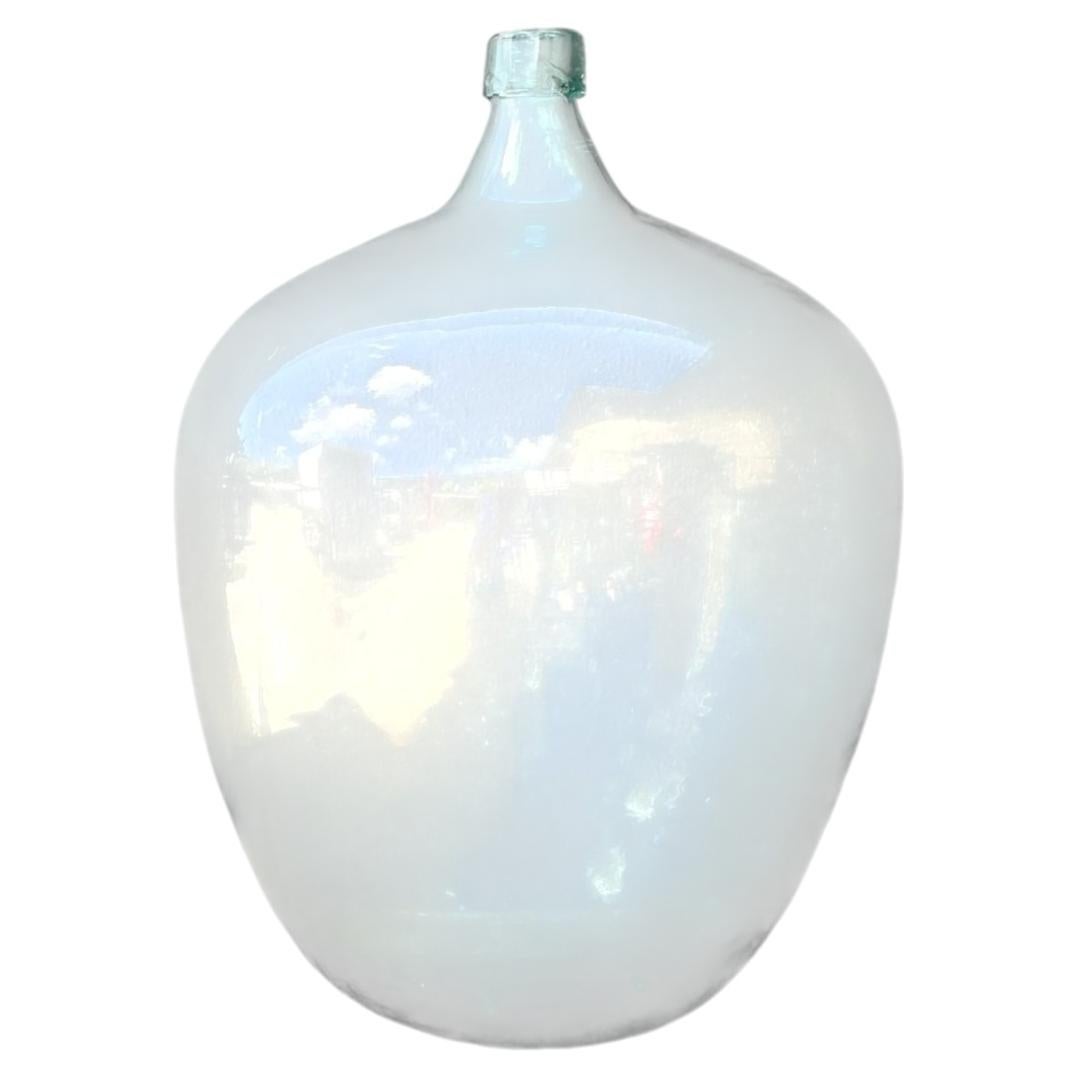 Vintage Monumental Glass Demijohn Bottle For Sale