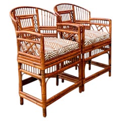 Chaises vintage en rotin du Pavillon de Brighton, modèle « Zigzag » d'Alan Campbell pour Quadrille