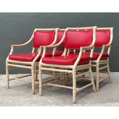 Vintage McGuire Rattan Dining Chairs - Set Of 4