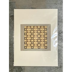 Vintage Mosaic Floor Tile Sample Serigraph