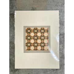 Vintage Mosaic Tile Sample Serigraph