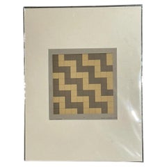 Vintage Geometric Tile Pattern Serigraph