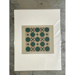Vintage Geometric Tile Pattern Serigraph