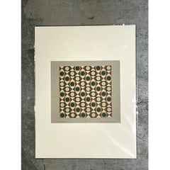 Vintage Geometric Tile Pattern Serigraph