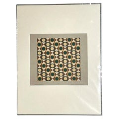Vintage Geometric Tile Pattern Serigraph