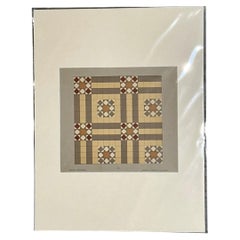 Vintage Geometric Tile Pattern Serigraph