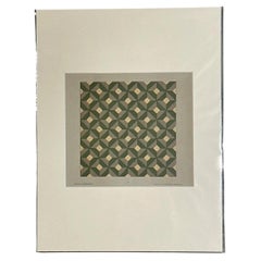 Vintage Geometric Tile Pattern Serigraph