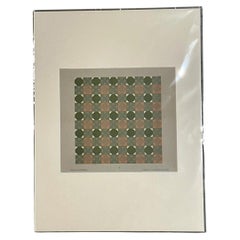 Vintage Geometric Tile Pattern Serigraph