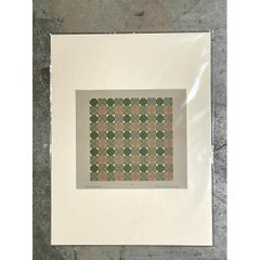 Vintage Geometric Tile Pattern Serigraph