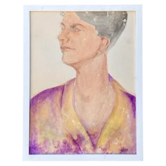 Vintage Original Watercolor On Paper