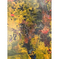 Vintage Abstract Expressionist Painting on Canvas