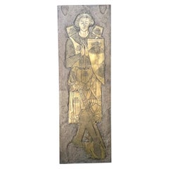 Vintage Monumental Knight Brass Rubbing