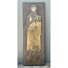 Vintage Monumental Knight Brass Rubbing