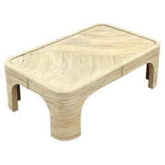 Vintage Coastal Pencil Reed Coffee Table