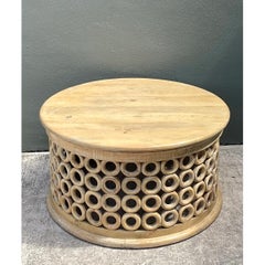Vintage Wooden Openwork Coffee Table
