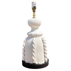 Vintage Ceramic Rope Detail Table Lamp