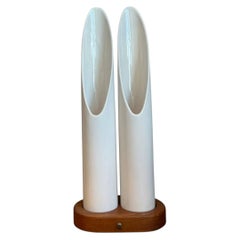 Vintage Modernist Ceramic Tube Lamp