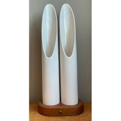 Vintage Modernist Ceramic Tube Lamp