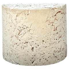Vintage Coquina Stone Accent Table