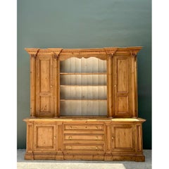 Vintage Monumental Rustic Pine Hutch