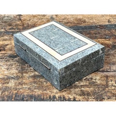 Vintage Tessellated Stone Trinket Box