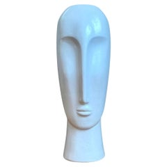 Vintage Abstract Ceramic Bust Sculpture