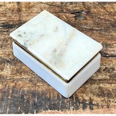 Vintage Stone and Metal Trinket Box