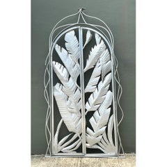 Vintage Cut Aluminum Palm Frond Gates