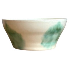 Vintage Abstract Glazed Ceramic Bowl