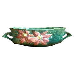 Vintage Roseville Floral Ceramic Bowl