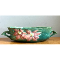 Vintage Roseville Floral Ceramic Bowl