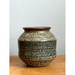 Vintage Speckled Pottery Vase