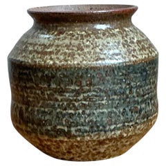 Vintage Speckled Pottery Vase