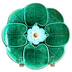 Vintage Majolica Lily Pad Plate