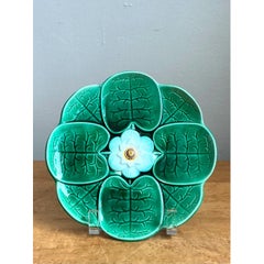 Vintage Majolica Lily Pad Plate