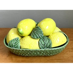 Vintage Italian Yellow Lemon Ceramic Centerpiece
