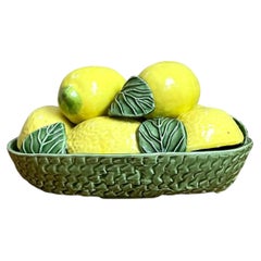Vintage Italian Yellow Lemon Ceramic Centerpiece