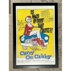 Vintage 1960s Carry on Cabby Movie Poster