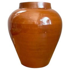 Vintage Moroccan Glazed Ceramic Vase