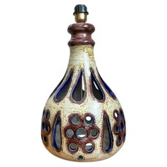 Vintage MCM Pierced Ceramic Table Lamp