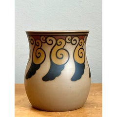 Vintage Swirl Motif Ceramic Vase