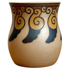 Vintage Swirl Motif Ceramic Vase