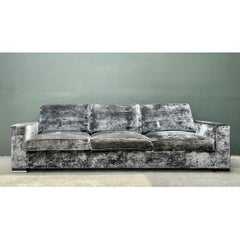 Vintage Monumental Swaim Velvet Sofa