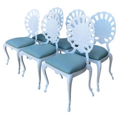Grotto-Stühle im Vintage-Stil mit Rückenlehne aus Aluminiumguss – 6er-Set