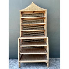 Amanda Lindroth Pagoda Rattan Etagere