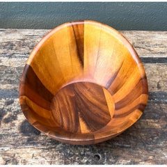 Vintage Mid-Century Teak Wood Salad Bowl